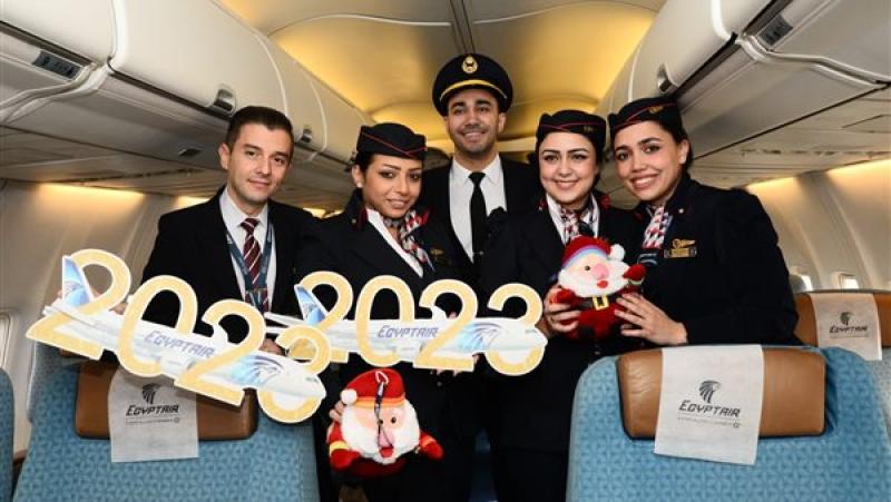 «مصر للطيران» تحتفل مع عملائها في أنحاء العالم بالعام الميلادي الجديد 2023