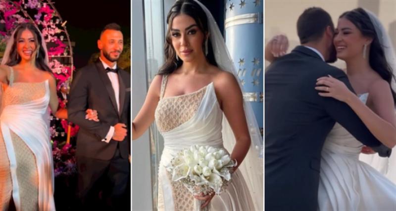 فستان غير تقليدي.. تفاصيل إطلالة ميرنا نور الدين في حفل زفافها