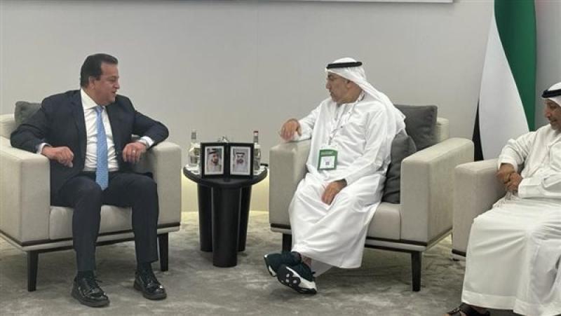 وزير الصحة يبحث مع نظيره الإماراتي التعاون في البحوث الصحية والجينوم والأدوية