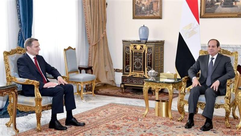 الرئيس السيسي يبحث مع رئيس «الاستخبارات الخارجية الروسية» سبل تحقيق الاستقرار بالشرق الأوسط