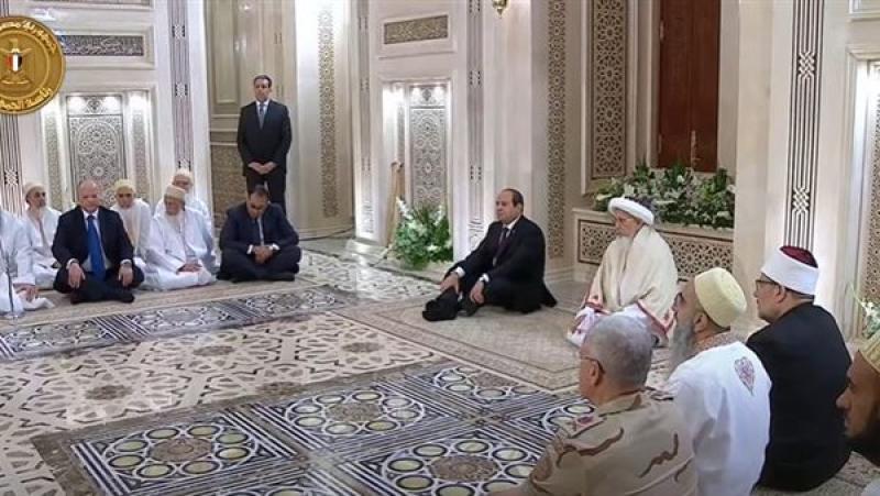الرئيس السيسي لسلطان البهرة: مشاركتكم في تطوير مساجد آل البيت مقدرة جدًا