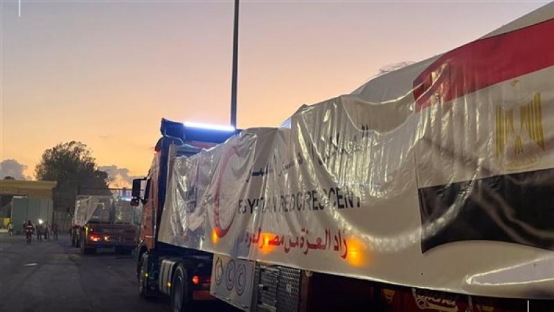 الهلال الأحمر يدفع بـ2500 طن مساعدات غذائية وطبية إلى غزة