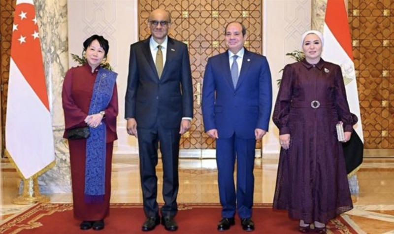 السيدة انتصار السيسي ترحب بحرم رئيس سنغافورة: زيارتها الكريمة تعكس عمق علاقات الصداقة بين بلدينا