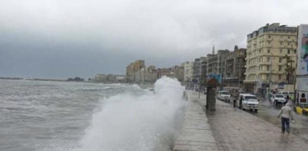 نوة قاسم الأخطر والأشد محملة بالعواصف على سواحل الإسكندرية