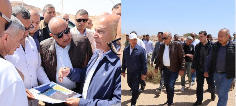 وزيرا الكهرباء والنقل يتفقدان مشروعات طاقة رياح بمنطقة جبل الجلالة