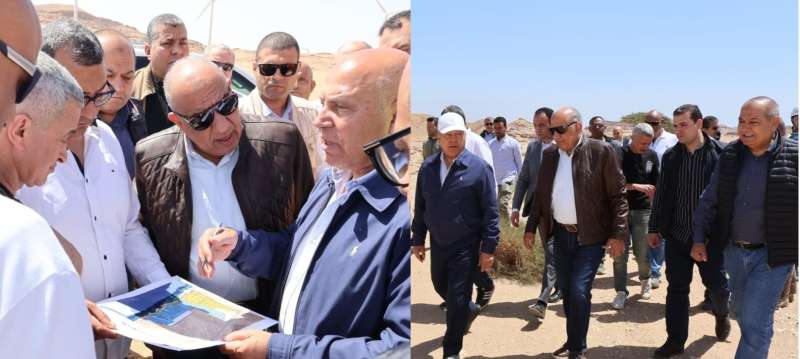 وزيرا الكهرباء والنقل يتفقدان مشروعات طاقة رياح بمنطقة جبل الجلالة